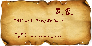 Pável Benjámin névjegykártya